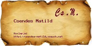 Csendes Matild névjegykártya